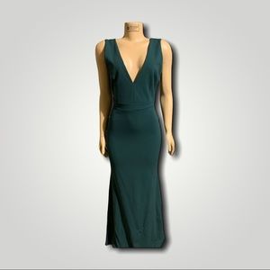 Beautiful Green Floor Length Dress Dress